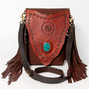 American Darling Messenger Full Grain Genuine Leather Western Women Bag Handbag Purse | Cute